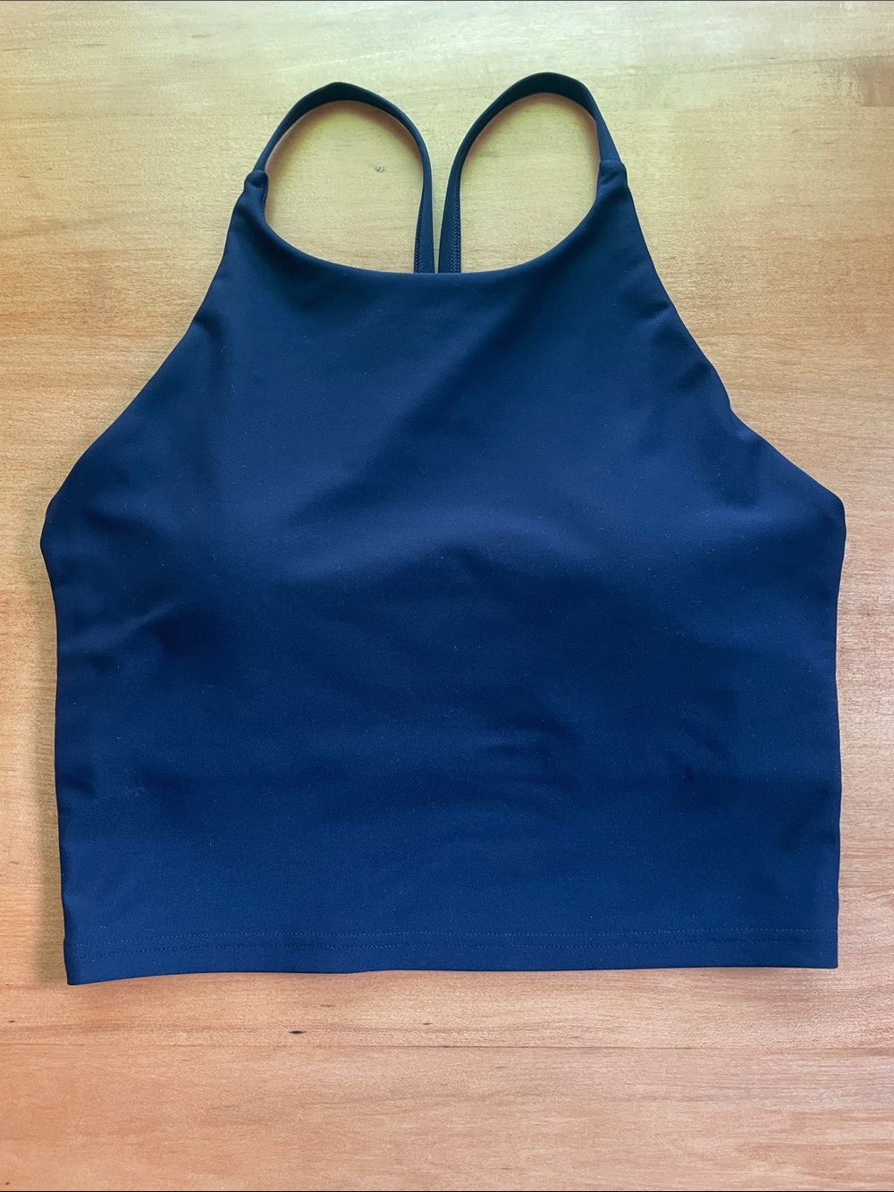 PowerSoft Longline Sports Bra Navy Medium Light Support Activewear Top